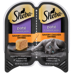 Sheba Perfect Portions Pate In Natural Juices Signature Savory Chicken Entrée Twin Pack Wet Cat Food 2.6-oz