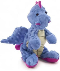 goDog Bubble Plush Dragons Squeaky Dog Toy, Chew Guard Technology - Periwinkle
