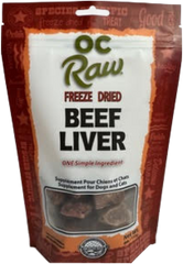 OC RAW DOG GRAIN FREE FREEZE-DRIED BEEF LIVER 4OZ