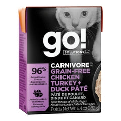 Go! Solutions Carnivore, Grain-Free, Protein Rich Dry Cat Food, Chicken, Turkey and Duck Recipe