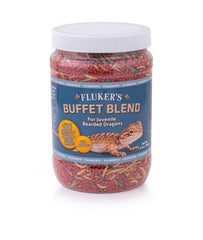 Fluker's Buffet Blend Juvenile Bearded Dragon Diet, Mealworms, Crickets and Pellets