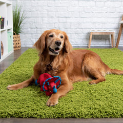 goDog Double Chew Guard Mesh Dinos Frills Squeaky Dog Toy - Red, Small