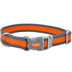 Coastal Pet - Pro - Reflective Adjustable Dog Collar, Bright Orange with Grey