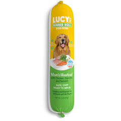 Lucy Pet Products Mom's Meatloaf Dinner Roll , Chicken, Carrots & Spinach
