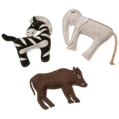 SPOT Dura-Fused Colorful Leather Dog Toys with Squeaker, Made with Real Leather and Jute Fabric, Durable Stuffed Toy for Dogs and Puppies 1 ea