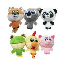 MultiPet International 4" Knobby Noggins Plush Dog Toy Assorted Styles 1 ea
