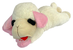 Multi Pet : Lamb Chop Dog Toy w/Pink Ribbon