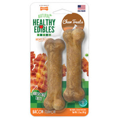 Nylabone Healthy Edibles Natural Dog Chews Long Lasting Bacon Flavor Treats for Dogs