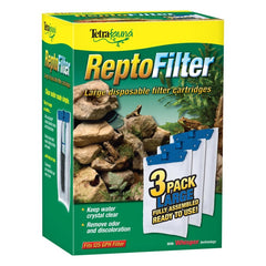 TetraFauna ReptoFilter Filter Cartridges 3 Count, Filter Cartridge Refills