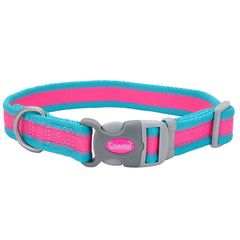 Coastal Pet - Pro - Reflective Adjustable Dog Collar, Fuscia with Teal