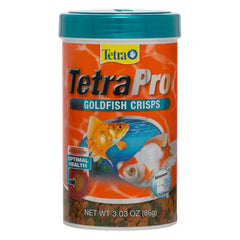 TetraPro Goldfish Crisps Fish Food, enhanced with biotin for optimal health