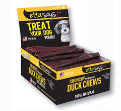 Etta Says! Premium Crunchy Duck Dog Chews - Grain-Free Dog Treats, Good for Teeth, Easy to Digest - Made in The USA