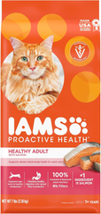 IAMS Proactive Health Adult Healthy Dry Cat Food with Salmon