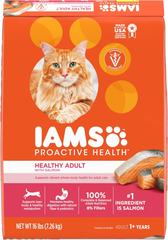 IAMS Proactive Health Adult Healthy Dry Cat Food with Salmon
