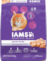 IAMS PROACTIVE HEALTH Healthy Kitten Dry Cat Food with Chicken Cat Kibble