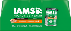 IAMS Proactive Health Adult Wet Dog Food Classic Ground with Chicken and Rice