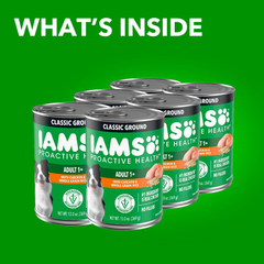 IAMS Proactive Health Adult Wet Dog Food Classic Ground with Chicken and Rice