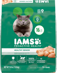 IAMS PROACTIVE HEALTH Healthy Senior Dry Cat Food with Chicken Cat Kibble