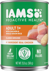 Iams Ground Dinner Canned Dog Food Case Chicken