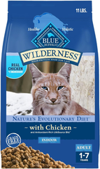 Blue Buffalo Wilderness Nature's Evolutionary Diet High-Protein, Grain-Free Natural Dry Food for Adult Cats, Chicken