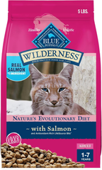 Blue Buffalo Wilderness Natural Adult Dry Cat Food, High-Protein and Grain-Free Diet, Supports Healthy Muscle Development and a Healthy Immune System, Salmon