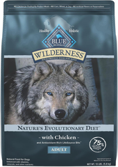 Blue Buffalo Wilderness Natural High-Protein Dry Food for Adult Dogs, Chicken Recipe