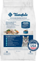 Blue Buffalo Tastefuls Natural Dry Food for Adult Indoor Cats, Chicken & Brown Rice Recipe