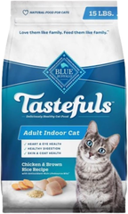 Blue Buffalo Tastefuls Natural Dry Food for Adult Indoor Cats, Chicken & Brown Rice Recipe