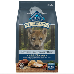 Blue Buffalo Wilderness Puppy High Protein Dry Dog Food With Real Chicken Plus Wholesome Grains, Made in the USA with Natural Ingredients, Chicken