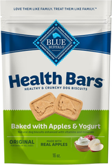 Blue Buffalo Health Bars Natural Crunchy Dog Treats Biscuits, Apple & Yogurt