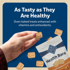 Blue Buffalo Health Bars Crunchy Dog Biscuits, Oven-Baked With Natural Ingredients, Pumpkin & Cinnamon