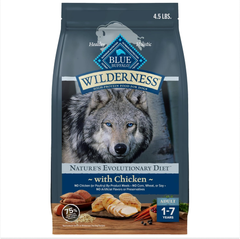 Blue Buffalo Wilderness Adult High-Protein Dry Dog Food Wholesome Grains Natural Ingredients