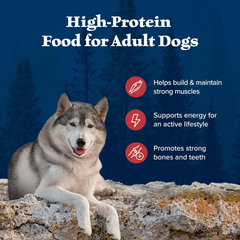 Blue Buffalo Wilderness Rocky Mountain High-Protein Adult Dry Dog Food Wholesome Grains Red Meat