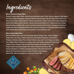 Blue Buffalo Blue's Stew Natural Wet Dog Food, Made with Natural Ingredients, Hearty Beef and Country Chicken Variety Pack