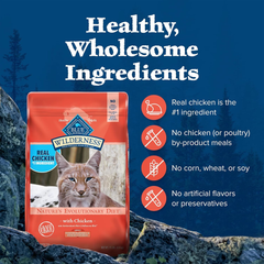 Blue Buffalo Wilderness Adult Indoor Dry Cat Food, Indoor Hairball Control and Weight Control Formula, High-Protein and Grain-Free Diet, Made with Natural Ingredients, Chicken