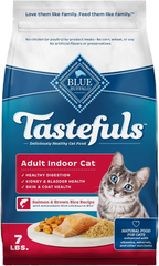Blue Buffalo Tastefuls Adult Dry Cat Food Indoor Cat Formula, Made in the USA with Natural Ingredients, Salmon Recipe