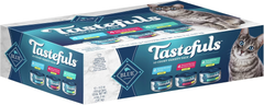 Blue Buffalo Tastefuls Natural Flaked Wet Cat Food Variety Pack, Tuna, Chicken and Fish & Shrimp Entrées in Gravy