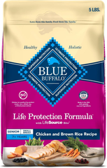 Blue Buffalo Life Protection Formula Small Breed Senior Dry Dog Food, Supports Joint Health and Immunity, Made with Natural Ingredients, Chicken & Brown Rice Recipe