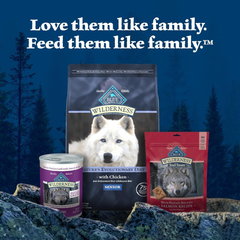Blue Buffalo Wilderness Senior High Protein Dry Dog Food Wholesome Grains with Ingredients Chicken