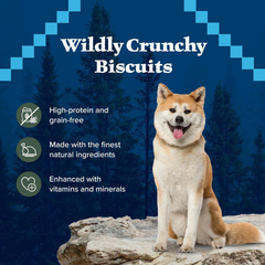Blue Buffalo Wilderness Trail Treats High Protein Grain Free Dog Biscuits Crunchy Dog Treats, Duck Recipe