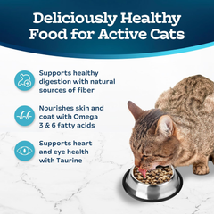 Blue Buffalo Tastefuls Natural Dry Food for Active Adult Cats, Chicken and Brown Rice Recipe