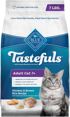 Blue Buffalo Tastefuls Adult 7+ Natural Dry Cat Food, Chicken