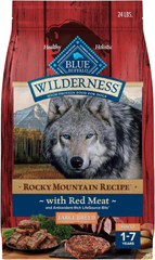 Blue Buffalo Wilderness Rocky Mountain Recipe High-Protein Large Breed Adult Dry Dog Food, Made in the USA with Natural Ingredients Plus Wholesome Grains, Red Meat