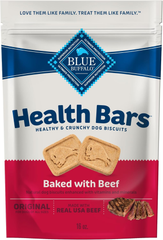 Blue Buffalo Health Bars Crunchy Dog Biscuits, Oven-Baked With Natural Ingredients, Beef