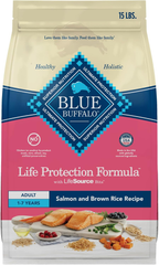 Blue Buffalo Life Protection Formula Adult Dry Dog Food, Helps Build and Maintain Strong Muscles, Made with Natural Ingredients, Salmon & Brown Rice Recipe
