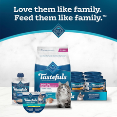 Blue Buffalo Tastefuls Natural Dry Food for Adult Cats, Hairball Control, Chicken & Brown Rice Recipe