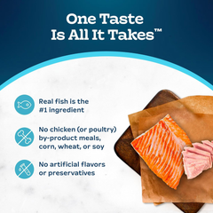 Blue Buffalo Tastefuls Savory Singles Natural Wet Cat Food Cuts in Gravy, Salmon and Tuna Variety Pack