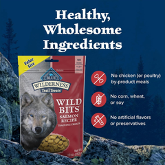 Blue Buffalo Wilderness Trail Treats Wild Bits Training Treats for Dogs, Grain-free Dog Treats, Salmon Recipe