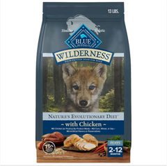 Blue Buffalo Wilderness Puppy High Protein Dry Dog Food With Real Chicken Plus Wholesome Grains, Made in the USA with Natural Ingredients, Chicken