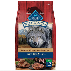 Blue Buffalo Wilderness Rocky Mountain High-Protein Adult Dry Dog Food Wholesome Grains Red Meat